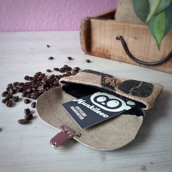 UpcyclingTäschchen Kaffeesack – Bild 3