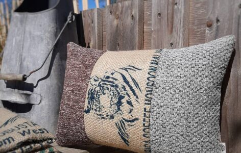 Kaffeesack-Kissen