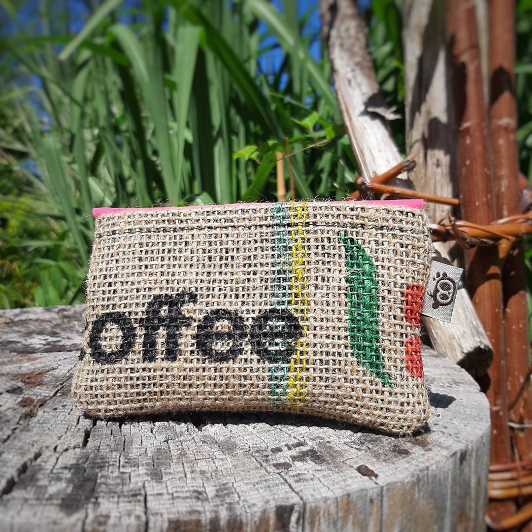 Upcycling-Täschchen Kaffeesack – Bild 2