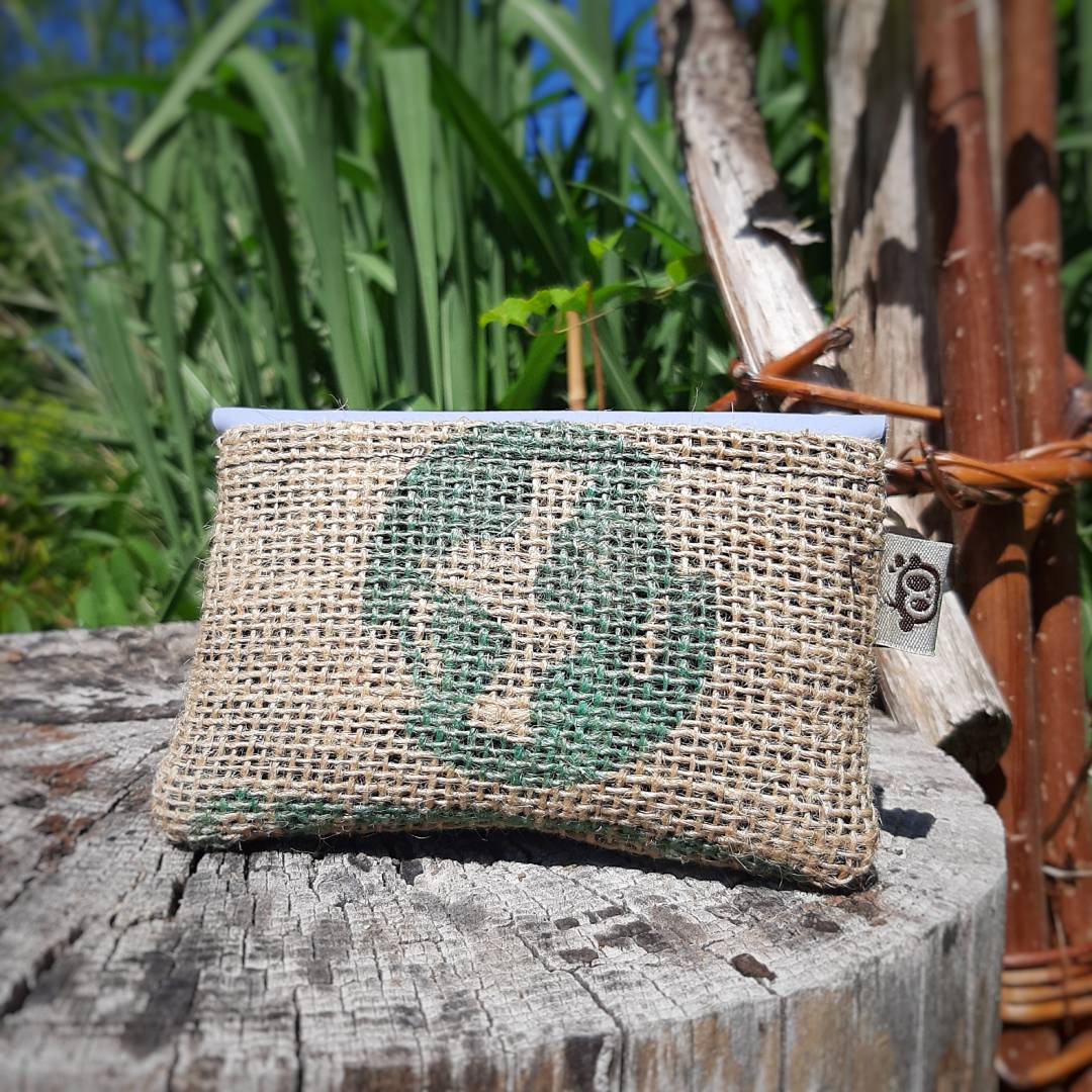 Upcycling-Täschchen Kaffeesack – Bild 2